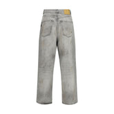 Haikure Gray Cotton Straight-Leg Jeans